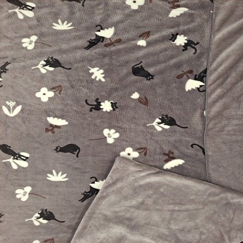 掛けふとんカバー（シングルロングサイズ・FIBER HEAT）ネコ柄