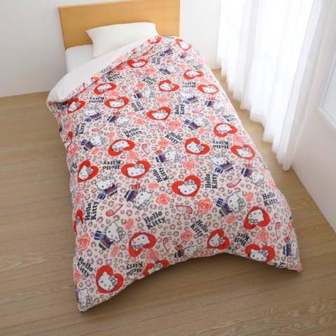 掛けふとんカバー（シングルロングサイズ・ハローキティ）