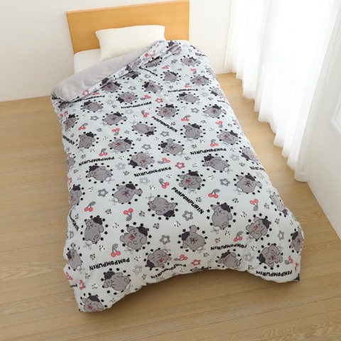 掛けふとんカバー（シングルロングサイズ・ポムポムプリン）