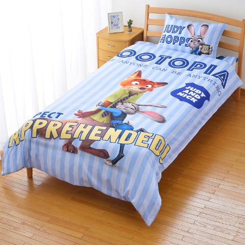 掛けふとんカバー（シングルロングサイズ・ズートピア）