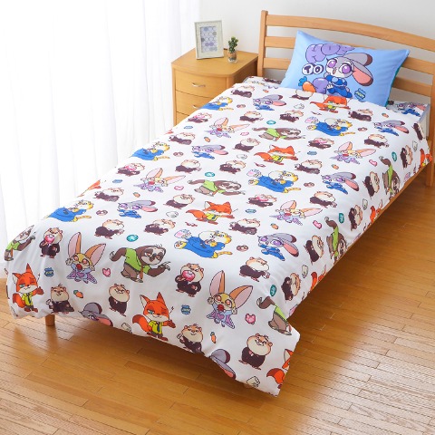 掛けふとんカバー（シングルロングサイズ・ズートピア）
