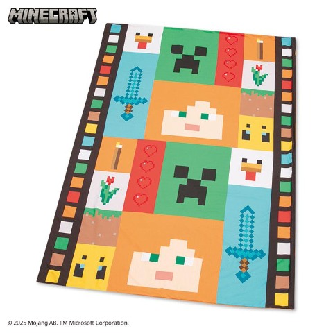 掛けふとんカバー（シングルロングサイズ・マインクラフト）