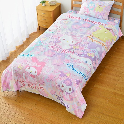 掛けふとんカバー（シングルロングサイズ・サンリオキャラクターズ）