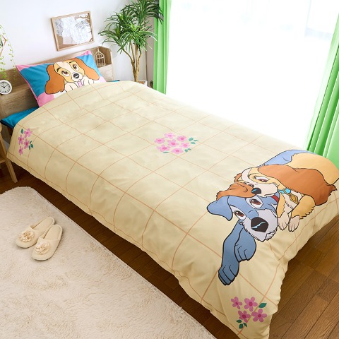 掛けふとんカバー（シングルロングサイズ・わんわん物語）