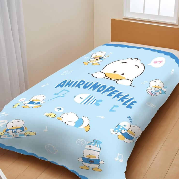 掛けふとんカバー（シングルロングサイズ・あひるのペックル