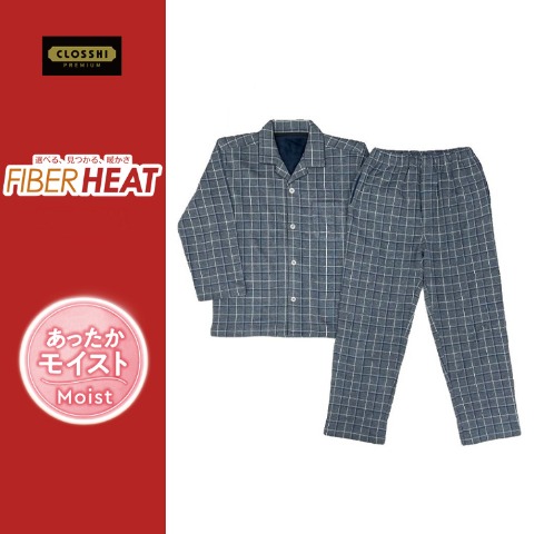 メンズ　パジャマ（3L～5L　FIBER HEAT あったかモイスト）