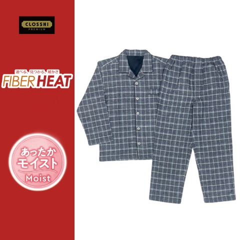メンズ　パジャマ（3L～5L　FIBER HEAT あったかモイスト）