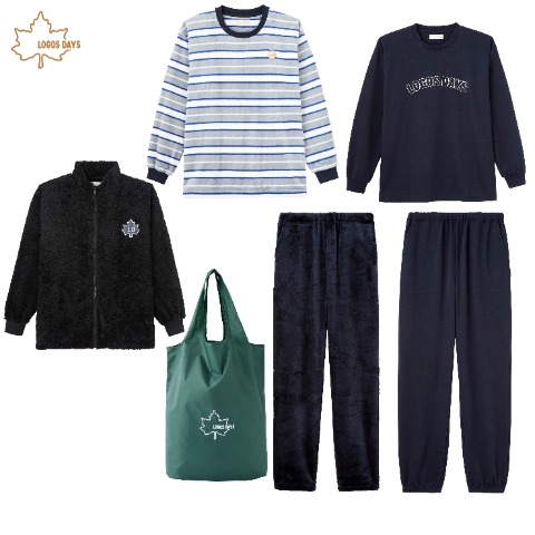 メンズ　LOGOS DAYS　ルームウェアハッピーバッグ3点セット