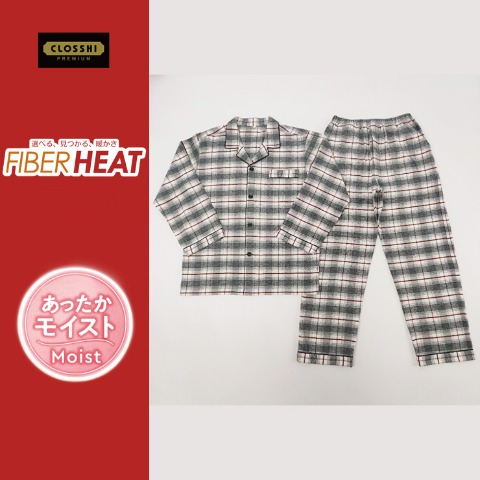 メンズ　パジャマ（3L・4L　FIBER HEAT あったかモイスト）