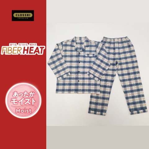 メンズ　パジャマ（3L・4L　FIBER HEAT あったかモイスト）