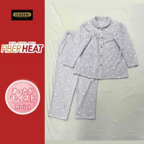 レディース　パジャマ（3L・4L　FIBER HEAT あったかモイスト）