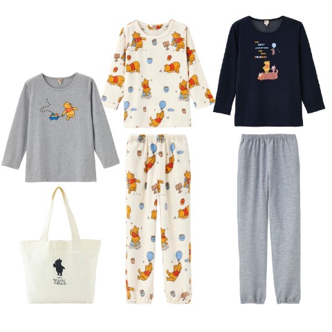 レディース　Disney ルームウェアハッピーバッグ3点セット（くまのプーさん）