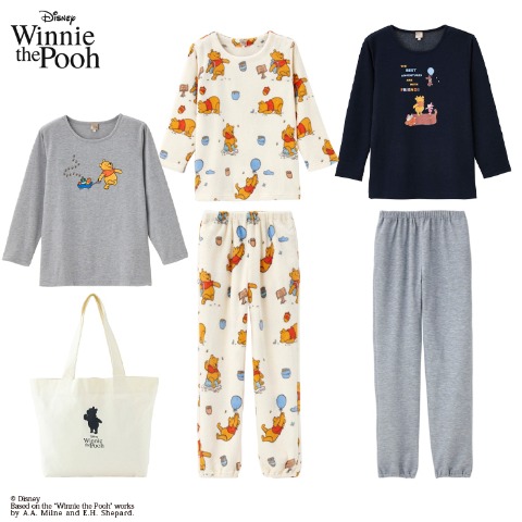 レディース　Disney ルームウェアハッピーバッグ3点セット（くまのプーさん）