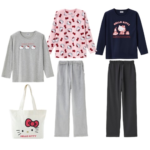 レディース　ハローキティ　ルームウェアハッピーバッグ3点セット