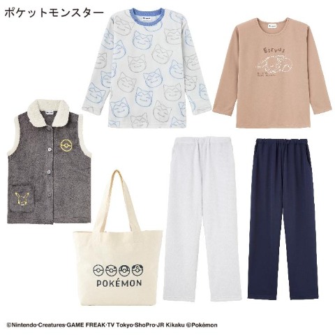 レディース 「ポケットモンスター」 ルームウェアハッピーバッグ3点セット