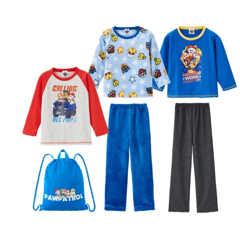 ボーイズ　パウ・パトロール　パジャマハッピーバッグ3点セット（110・120cm）