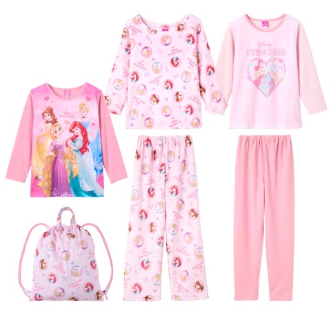 ガールズ　Disney パジャマハッピーバッグ3点セット（110・120cm　ディズニープリンセス）