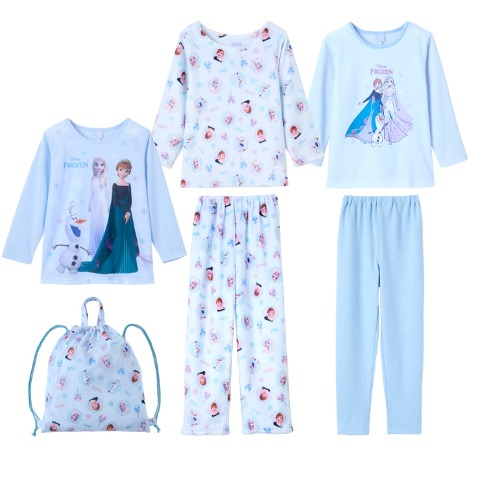 ガールズ　Disney パジャマハッピーバッグ3点セット（110・120cm　アナと雪の女王）