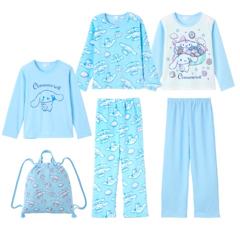 ガールズ　シナモロール　パジャマハッピーバッグ3点セット（120・130・140cm）