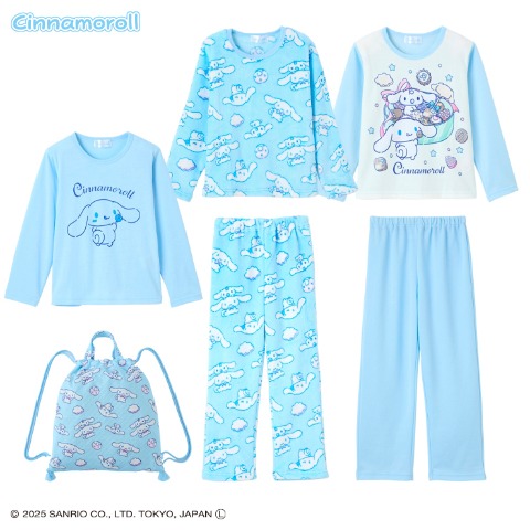 ガールズ　シナモロール　パジャマハッピーバッグ3点セット（120・130・140cm）