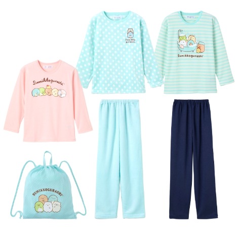 ガールズ　すみっコぐらし　パジャマハッピーバッグ3点セット（130・140cm）