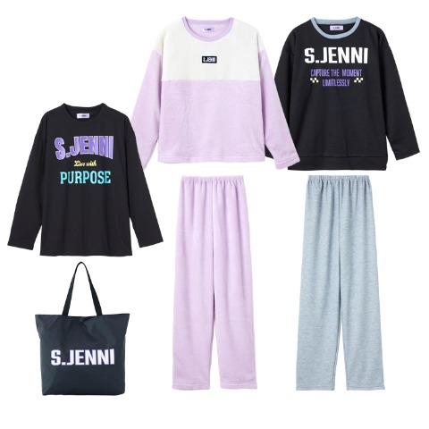 ガールズ　S.JENNI　パジャマハッピーバッグ3点セット（140・150・160cm）