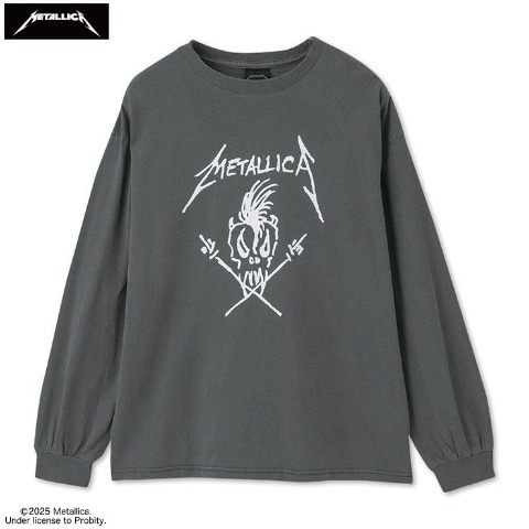 メンズ　ピグメントロングTシャツ（METALLICA）