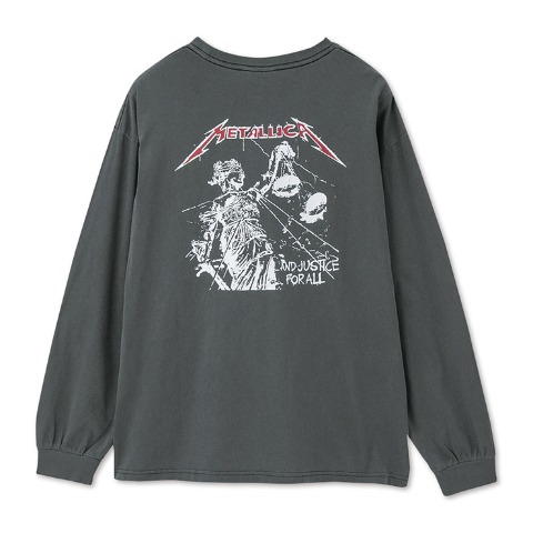 メンズ　ピグメントロングTシャツ（METALLICA）