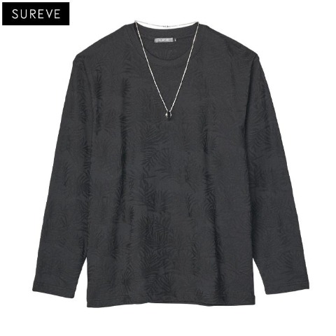 メンズ【M～LL】　アクセサリー付Tシャツ（SUREVE）