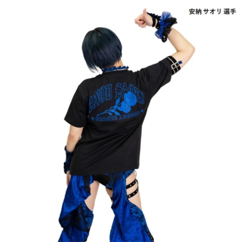メンズ　安納サオリ選手モデル半袖プリントTシャツ（スターダム）