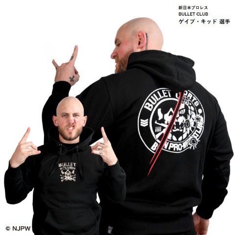メンズ　バレットクラブ裏起毛プリントパーカ（新日本プロレス）
