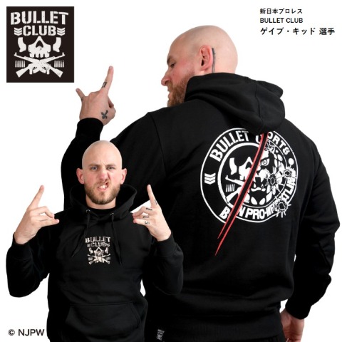 メンズ　バレットクラブ裏起毛プリントパーカ（新日本プロレス）