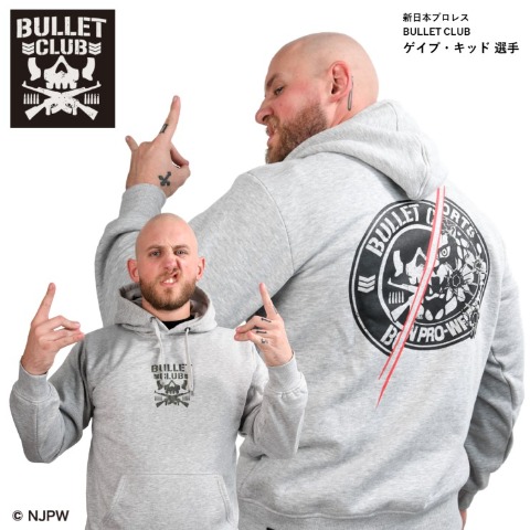 メンズ　バレットクラブ裏起毛プリントパーカ（新日本プロレス）