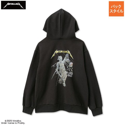 メンズ　裏起毛ジップパーカ（METALLICA）