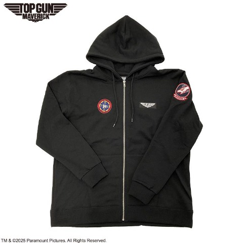 メンズ　裏起毛ジップパーカ（Top Gun: Maverick）