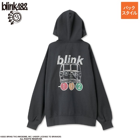 メンズ　裏起毛ジップパーカ（blink-182）