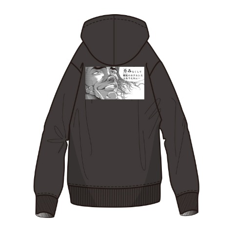 メンズ　範馬刃牙解放のカタルシスZIPパーカ（バキ）