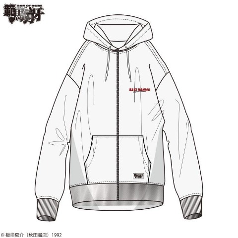 メンズ　範馬刃牙解放のカタルシスZIPパーカ（バキ）