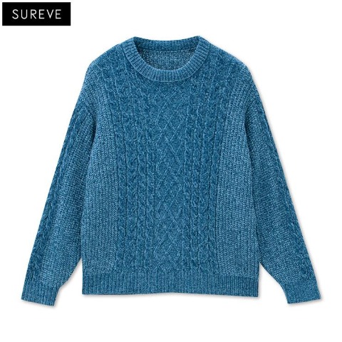 メンズ　モールニットプルオーバー（SUREVE） ブルー 207