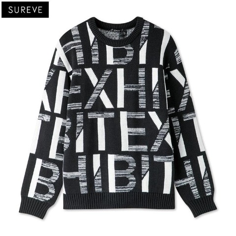 メンズ【M～LL】　ロゴニットプルオーバー（SUREVE）