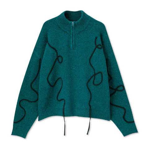 メンズ　ニットプルオーバー (SUREVE BLACK）