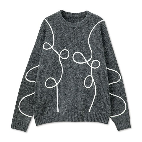 メンズ ニットプルオーバー (SUREVE BLACK）