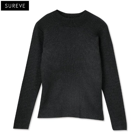 メンズ　ニットプルオーバー (SUREVE BLACK）