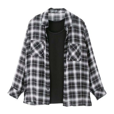 メンズ　シアーシャツ+タンクトップセット（SUREVE BLACK）