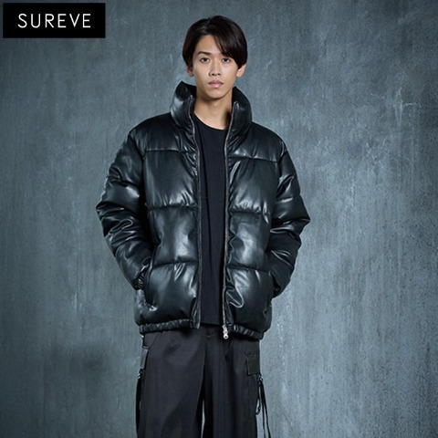 メンズ　中綿スタンドブルゾン（SUREVE BLACK）