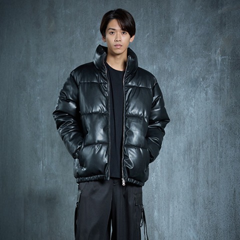 メンズ　中綿スタンドブルゾン（SUREVE BLACK）