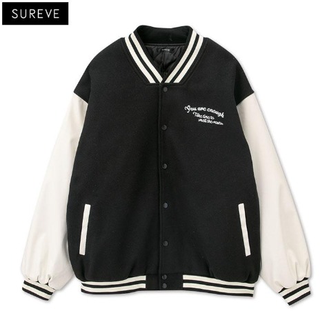 メンズ　刺しゅうスタジャン（SUREVE）
