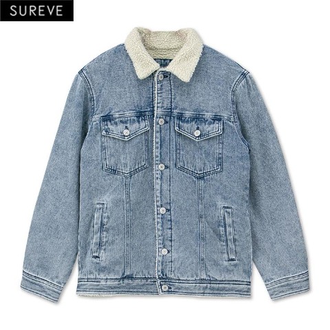 メンズ　裏ボアデニムジャケット（SUREVE）