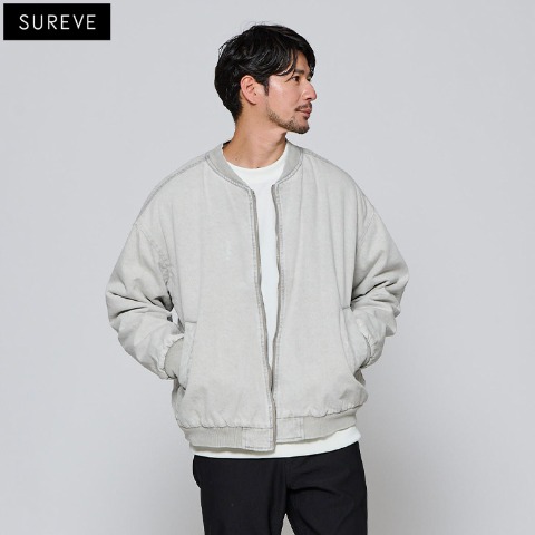 メンズ　デニム中綿ブルゾン（SUREVE）