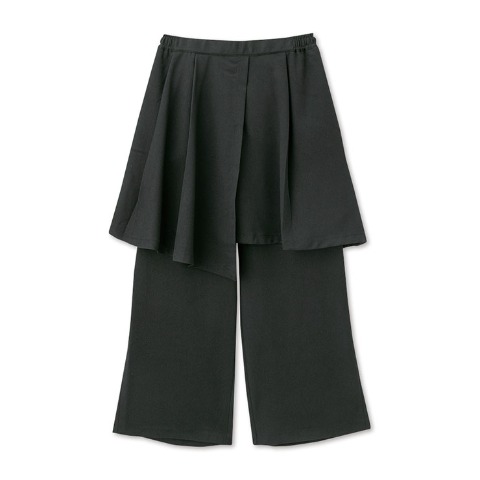 メンズ　スカート付ワイドパンツ（SUREVE BLACK）